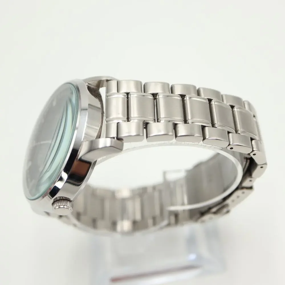 Armitron Silver Tone Mens 43mm Calendar Watch 24-hour Day Date w New Battery